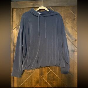Athleta Navy Bubble Hem Hoodie